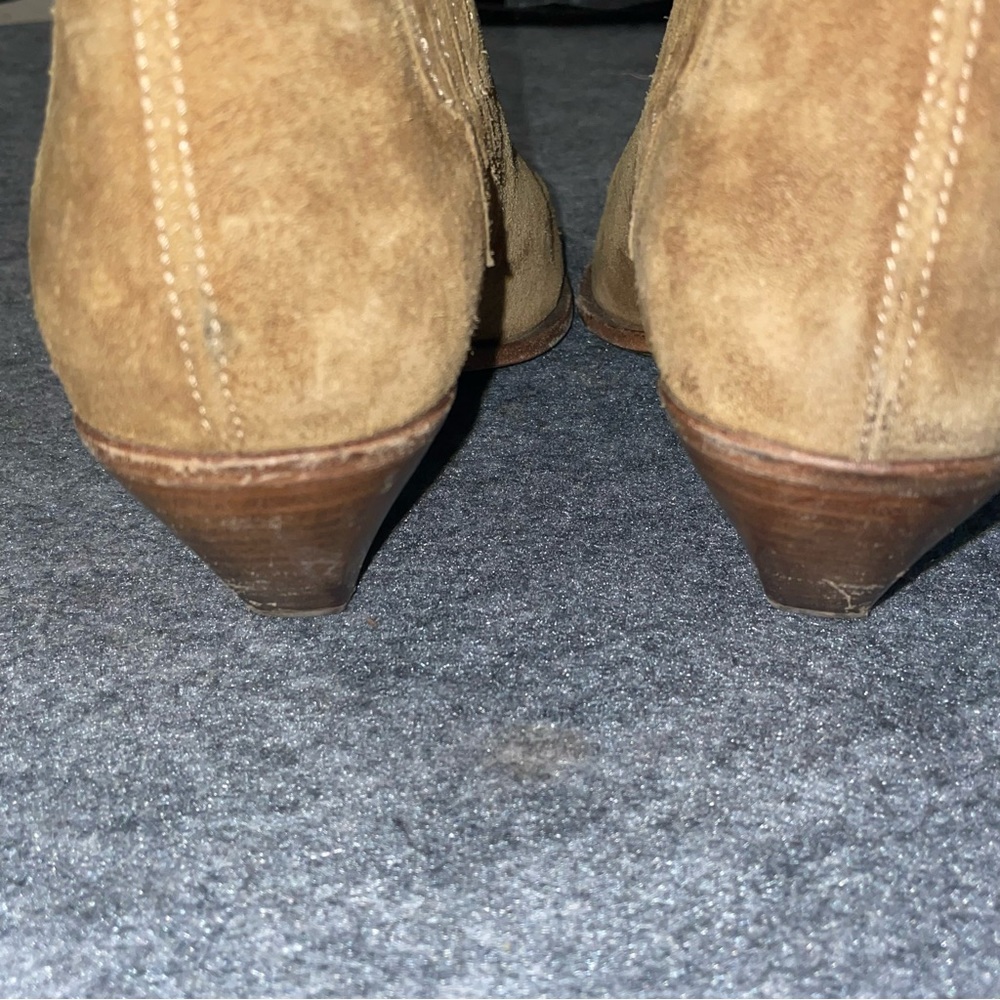 Golden Goose Sunset Suede Cowboy Boots Booties Camel Suede 38 8 - Picture 7 of 12